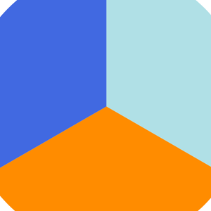Royal Blue - Dark Orange - Powder Blue