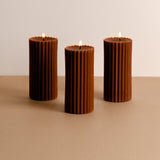 Combo of 3 Ivory 'Belief' Candles - Vanilla Cinnamon Scented