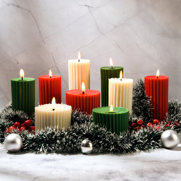 &lt;center&gt; Holiday Special Pillar Candles